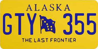 AK license plate GTY355
