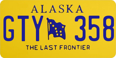 AK license plate GTY358