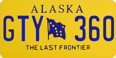 AK license plate GTY360