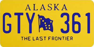 AK license plate GTY361