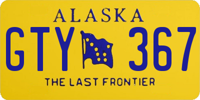 AK license plate GTY367