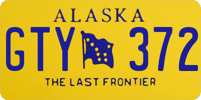 AK license plate GTY372