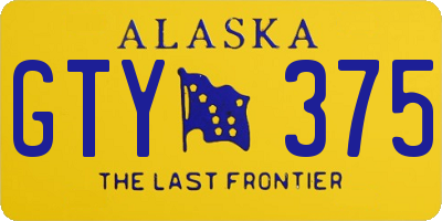 AK license plate GTY375