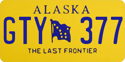 AK license plate GTY377