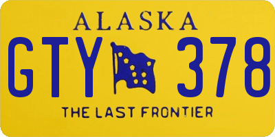 AK license plate GTY378