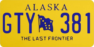 AK license plate GTY381