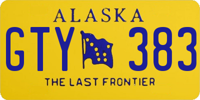 AK license plate GTY383
