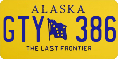 AK license plate GTY386