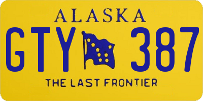 AK license plate GTY387