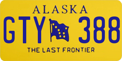 AK license plate GTY388