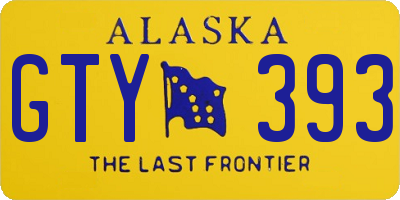 AK license plate GTY393
