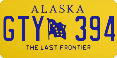 AK license plate GTY394