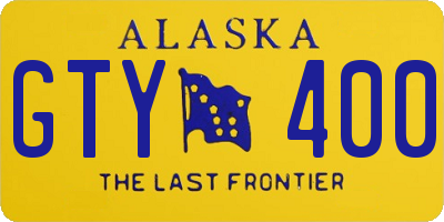 AK license plate GTY400
