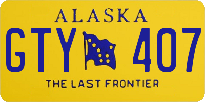 AK license plate GTY407