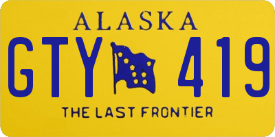 AK license plate GTY419