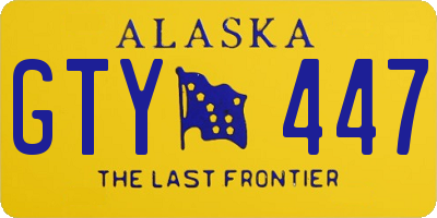 AK license plate GTY447
