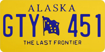 AK license plate GTY451