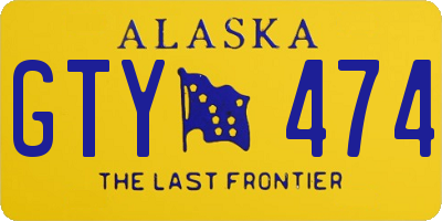 AK license plate GTY474