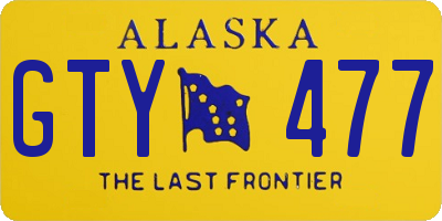 AK license plate GTY477