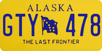 AK license plate GTY478