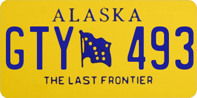 AK license plate GTY493