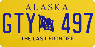 AK license plate GTY497