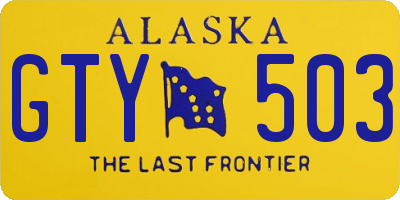 AK license plate GTY503