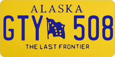 AK license plate GTY508