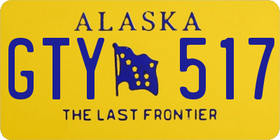 AK license plate GTY517