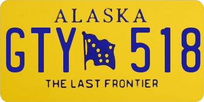 AK license plate GTY518