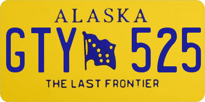 AK license plate GTY525