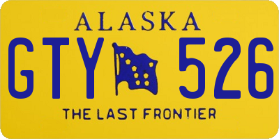 AK license plate GTY526