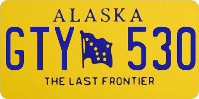 AK license plate GTY530