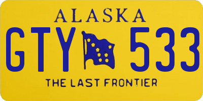 AK license plate GTY533
