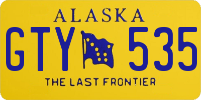 AK license plate GTY535