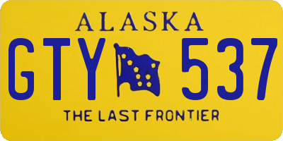 AK license plate GTY537