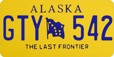 AK license plate GTY542