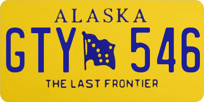 AK license plate GTY546