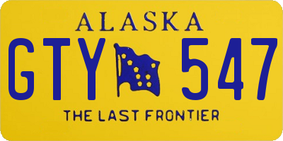 AK license plate GTY547