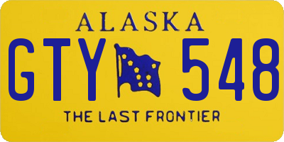 AK license plate GTY548
