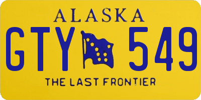 AK license plate GTY549