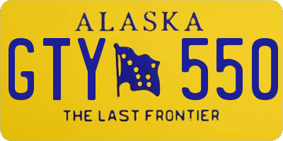AK license plate GTY550