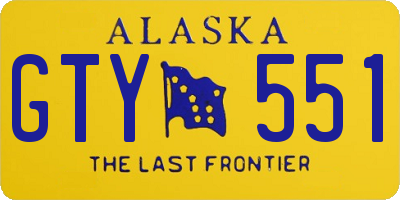 AK license plate GTY551