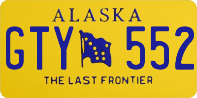 AK license plate GTY552