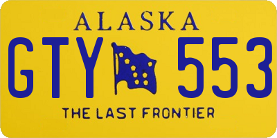 AK license plate GTY553