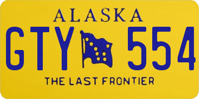 AK license plate GTY554