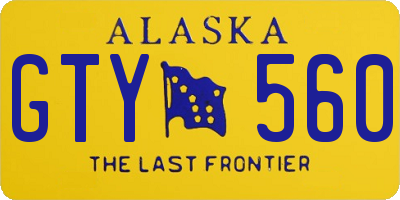 AK license plate GTY560