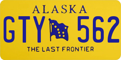 AK license plate GTY562