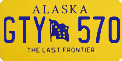 AK license plate GTY570