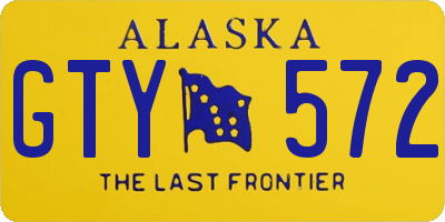 AK license plate GTY572